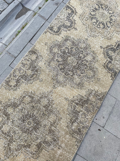 Muted Extra Long Handmade Runner Rug 2.7 x 23.5 Long TURKISH Runner Rug Vintage Runner Rug Staircase Runner Hand Knotted Runner