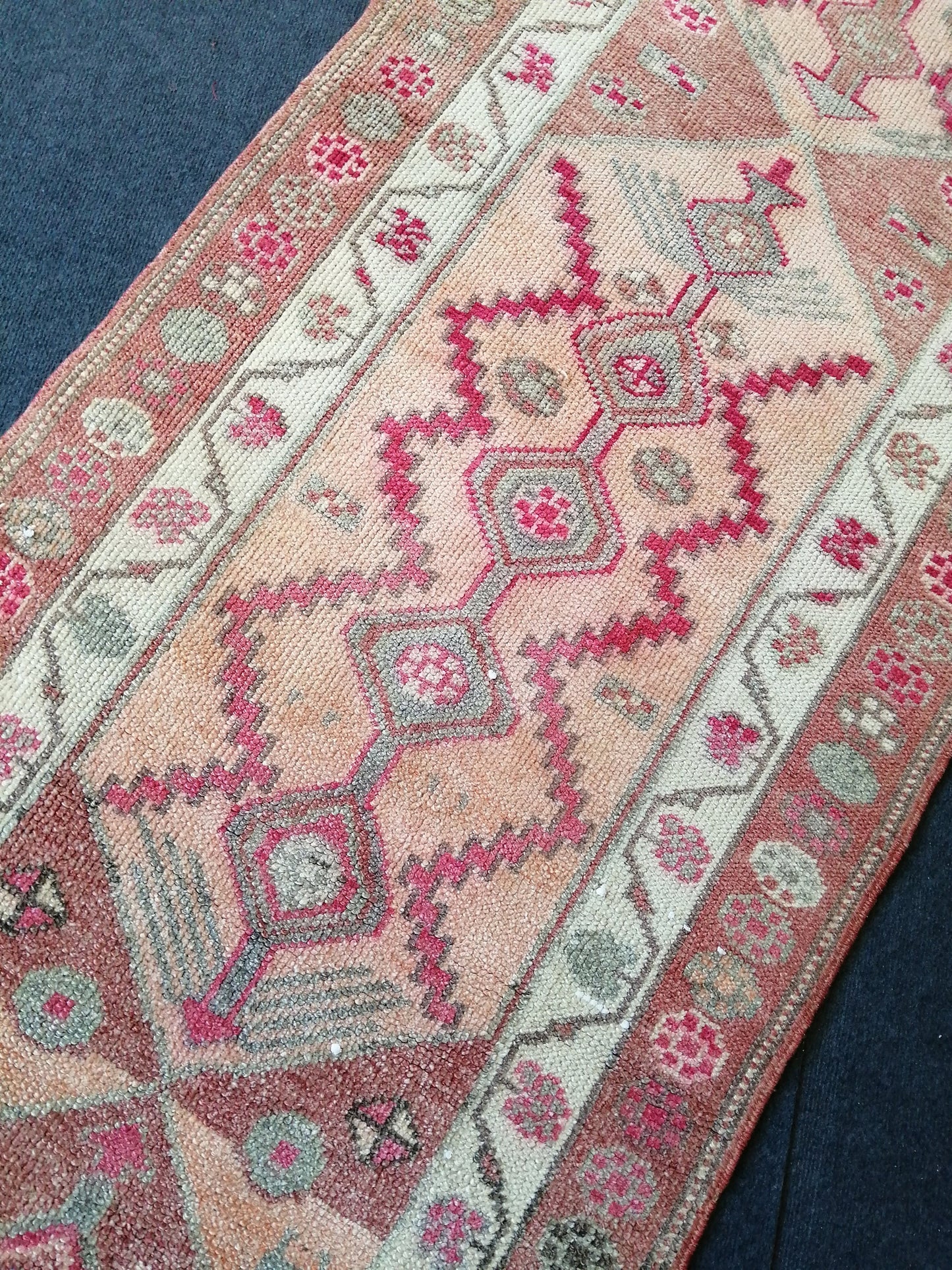 3x11 Turkish RUNNER Rug, Oushak Runner Rug, Oushak Rugs, Wool Oushak Muted Rugs, Runner Rug, Vintage Runner Rug, Hand Made Rug Runner