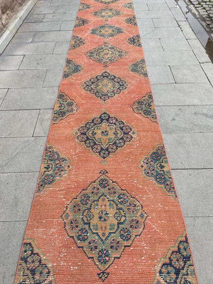 Extra Long OUSHAK Runner Very Long TURKISH Runner Rug 2.7 x 21 ft Vintage Runner Rug Vintage XL Oriental Runner Rug Staircase Runner rug