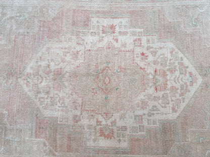 6 x 11 Oushak rug, vintage turkish rug, anatolian vintage rug, vintage rug, handmade rug