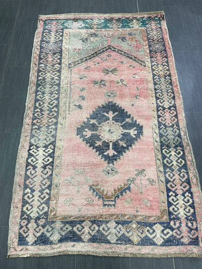 Handmade Rug Oushak 3.3 x 5.4 Rug Rustic Rug Hand Knotted RugTurkish Rug,