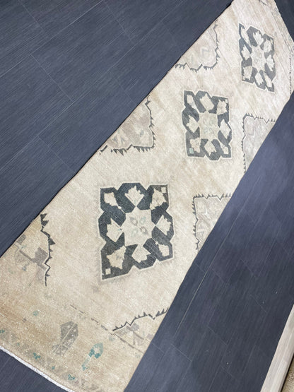 Oushak Runner 2.8 x 9.5 Rug Persian Runner Rug Wool Oushak Rug Antique Runner Rug Turkish Runner Rug Kitchen Runner Rug Hallway Runner Rug