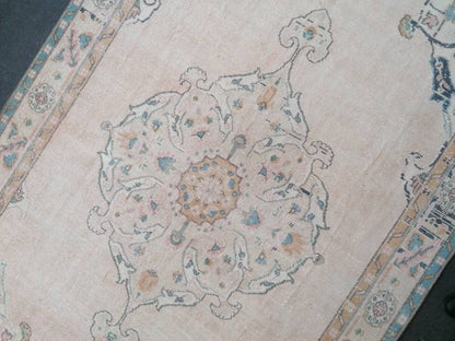 7 x 11.6 feet, navy blue oushak rug, vıntage turkısh rug, anatolian handmade rug, distressed rug