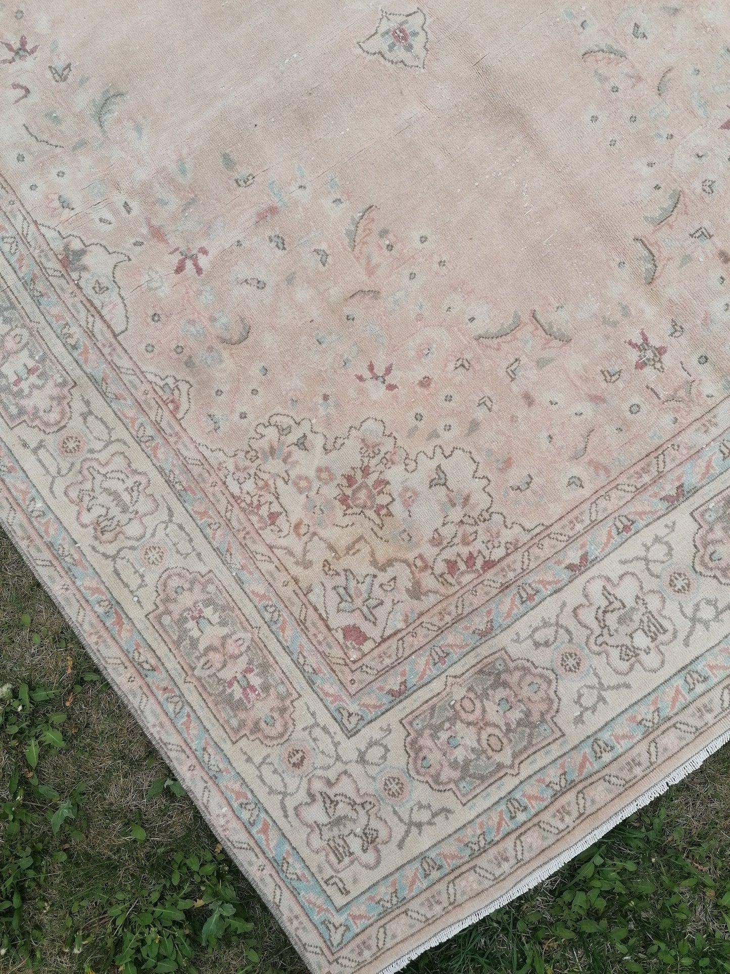 Vıntage rug, turkısh rug, muted vıntage rug, oushak rug, kıtchen rug, area rug 5x9'4