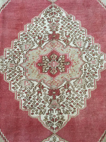 5x8 feet oversize turkish muted anatolian rug, handmade wool largest living room area rug, vintage big size red dining kitchen antique rugs