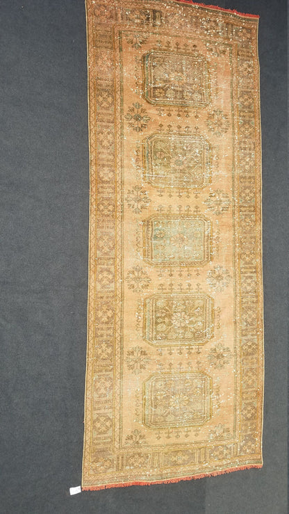 Oushak turkish rug, vintage rug, vintage oushak rug, vintage anatolian rug,unique hand made rug,kitchen rug  10'8x4'6