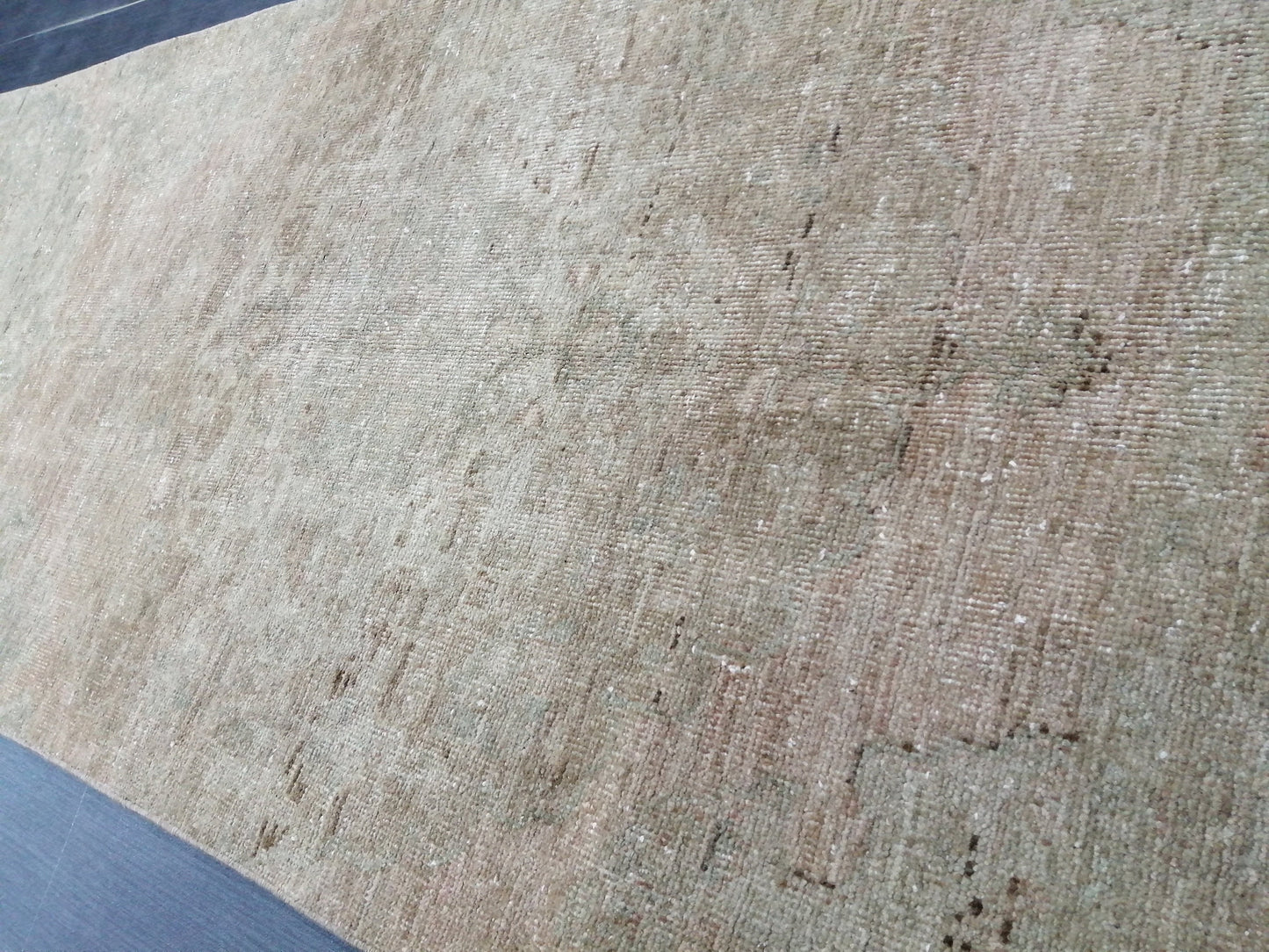 Muted Oushak Runner 13 x 2.9 Turkish Runner Rug Muted Vintage Runner Rug Hallway Runner Rug Kitchen Runner  Wool Runner Rug Wool Oushak Rug