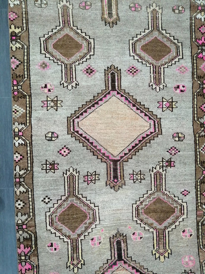 3.8 x 10.4 Oushak Runner Rug Turkish Runner Rug Vintage Runner Rug Hallway Runner Rug Kitchen Runner Rug Wool Runner Rug Wool Oushak Rug