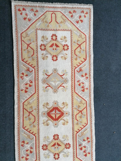 Turkish runner rug, 11'x2'8 runner rug, vintage turkish runer rug, rug, oushak vintage rug, kitchen runner rug,hallway runner rug