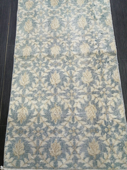 Floral Oushak Runner Rug 10.3 x 2 Turkish Runner Rug Vintage Runner Rug Hallway Runner Rug Kitchen Runner Rug Wool runner vintageturkish_rug