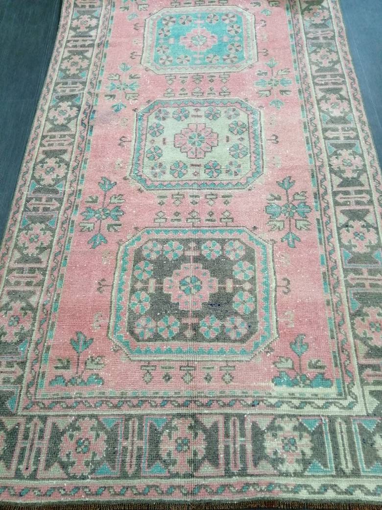 Extra Long OUSHAK Runner Very Long TURKISH Runner Rug 4.4 x 19.5 Vintage Runner Rug Vintage XL Oriental Runner Rug Staircase Runner rug