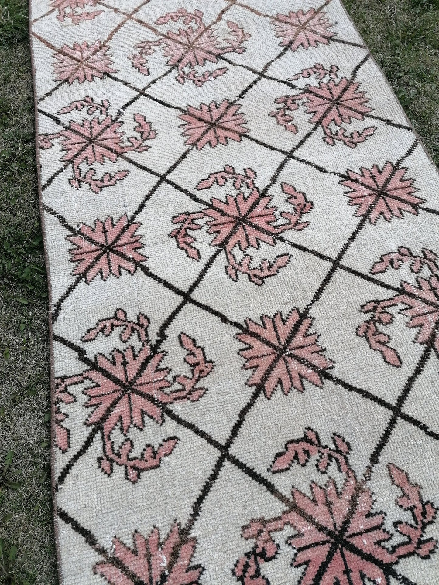 2'5x25'6 oushak turkish runner rug, natural turkish runner , oushak vintage runner rug, vintage runner rug, kitchen rug, hand made rug