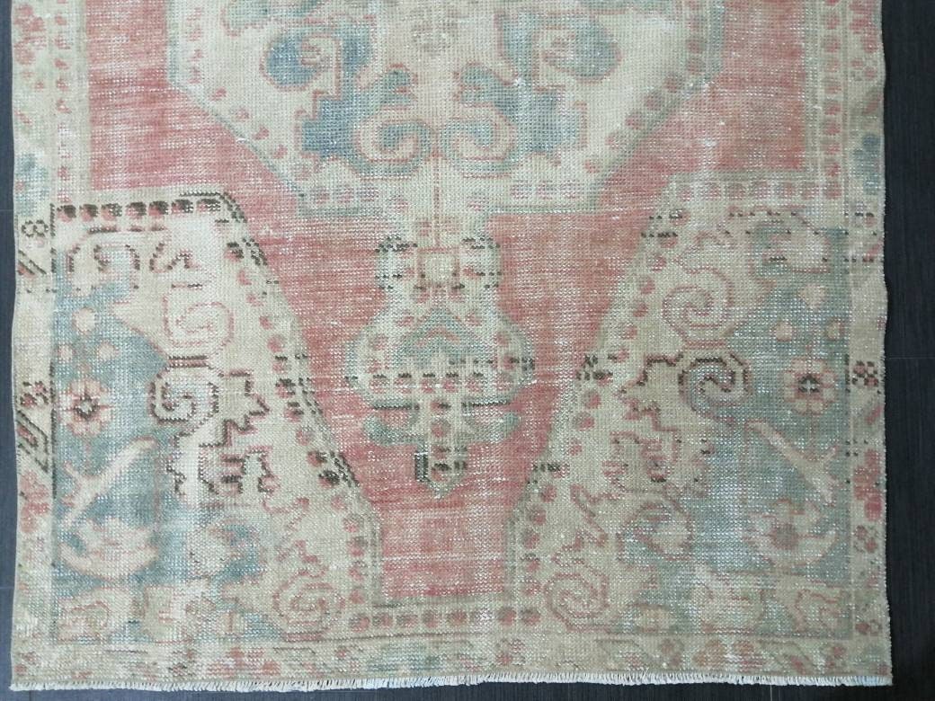 Vintage WOOL RUGS, 3.8 x 6.2 Vintage Rug Turkish Oushak  Rug, Hand Made Rug, Living Room Rug, Oushak Rug, Farmhouse  Rug, Oriental Rug,