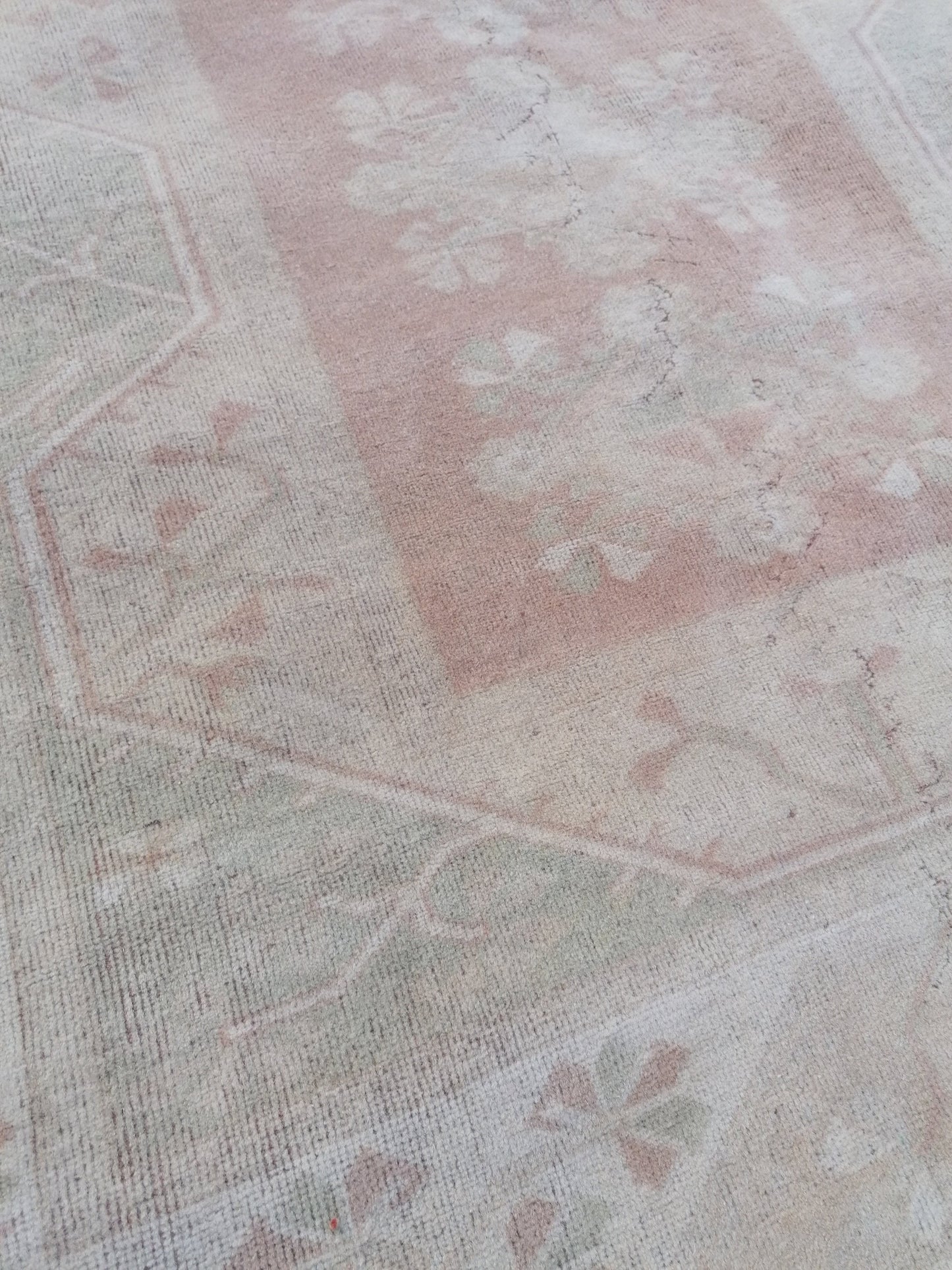 Oushak turkish rug, muted turkish  rug,vintage pastel wool rug,kitchen rug, vintage unique hand made rug bohemian rug 5'2x7'2