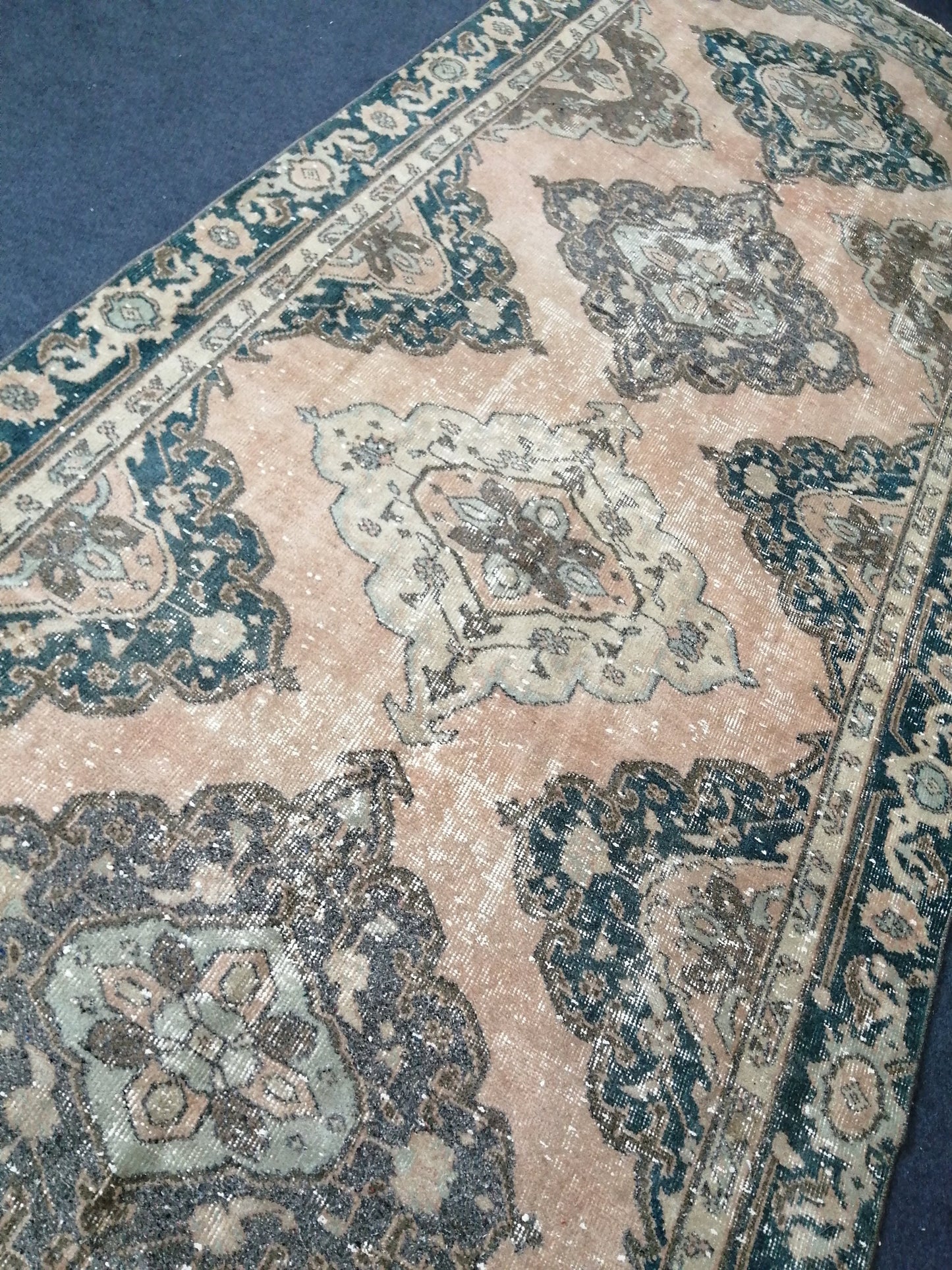 Hand Knotted Runner Rug Turkish Runner 4.2 x 13 Rug Vintage Runner Rug Hallway Runner Rug Kitchen Runner Rug Wool Runner Rug Wool Oushak Rug