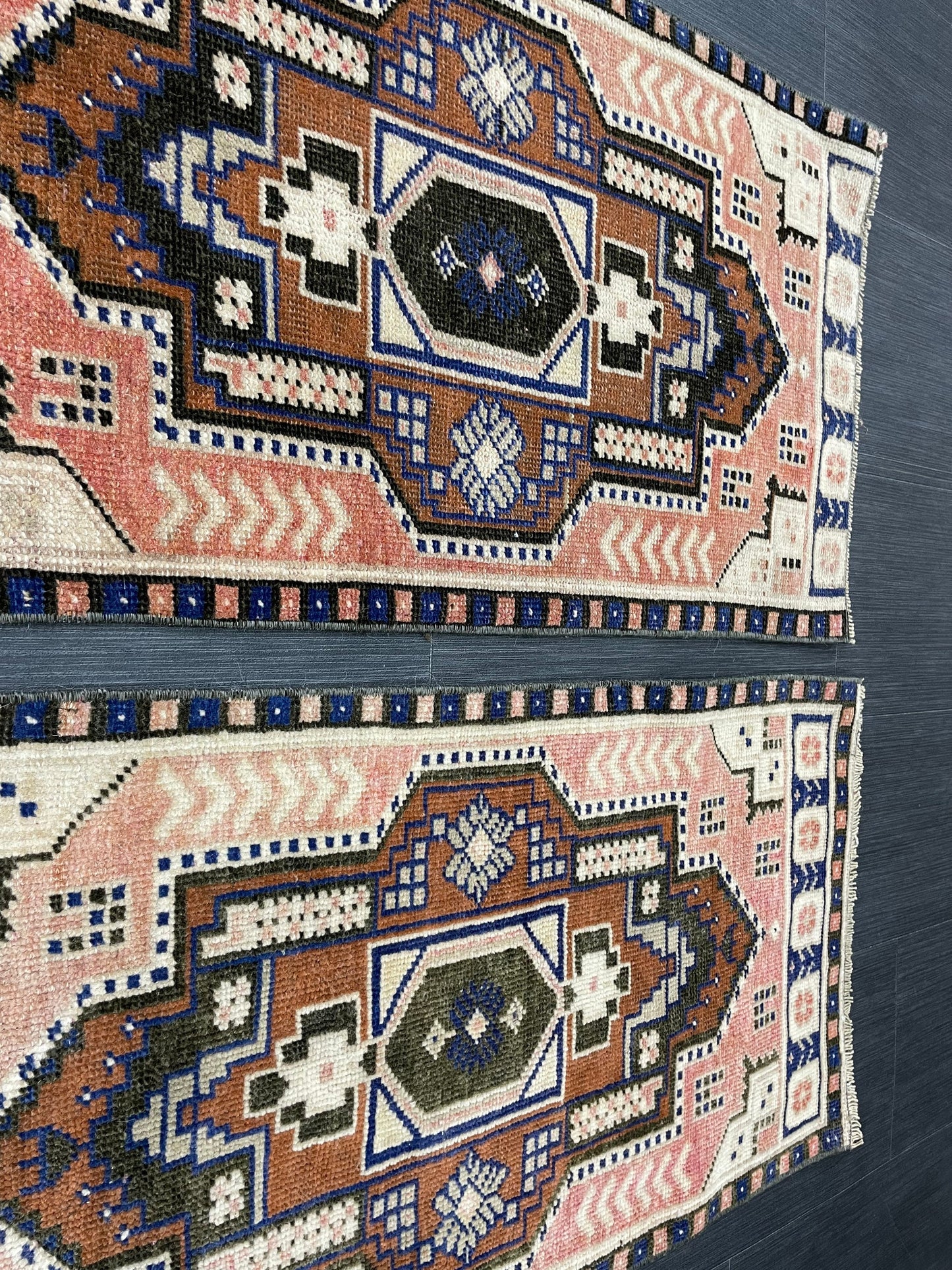 Coordinating Small Rug Turkish Rug Mini Twin Small Area Rug 1.6 x 3 Turkish Pair of Persian Hand Made Rug Matching Oriental Vintage Rug