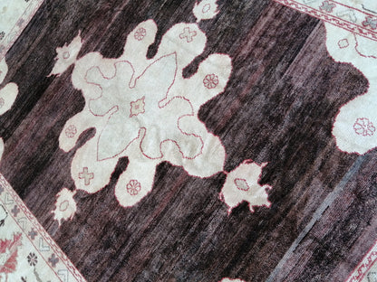 Large OUSHAK RUG, 9 x 11.8 TURKISH Oushak Rug, Vintage Oushak Rug Wool Oushak Rug Hand Made Rugs, Authentic Oushak Rug