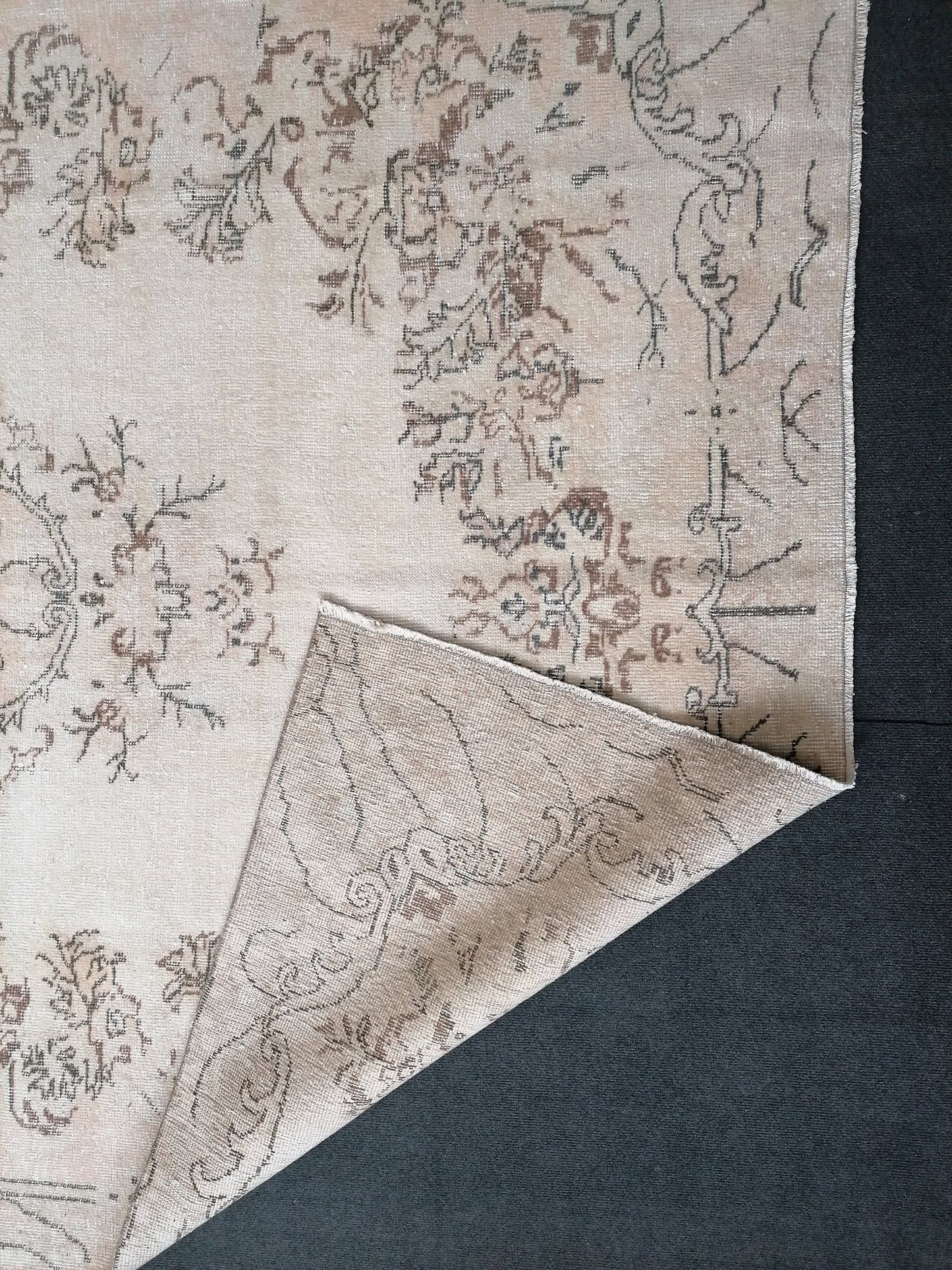 10.2 x 6.5 Oushak rug - large turkish oushak rug, vintage rug - vintage hand made rug, kitchen rug