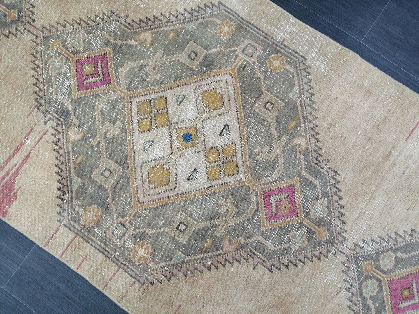 2.6 x 11 Oushak Runner Rug Turkish Runner Rug Vintage Runner Rug Hallway Runner Rug Kitchen Runner Rug Wool Runner Rug Wool Oriental Runner