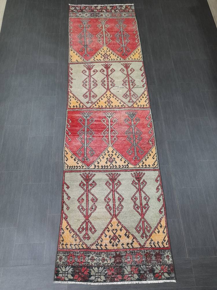 Oushak Runner Rug 3x11 Turkish Runner Rug Vintage Runner Rug Hallway Runner Rug Kitchen Runner Rug Wool Runner Rug Wool Oushak Rug Nomad Rug