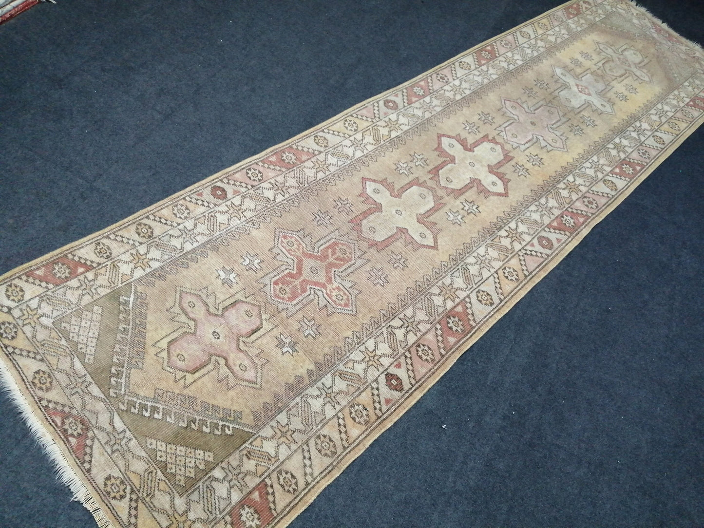3x10 Muted Oushak Runner Rug Turkish Runner Rug Vintage Runner Rug Hallway Runner Rug Kitchen Runner Rug Wool Runner 2.10 x 10 Rug