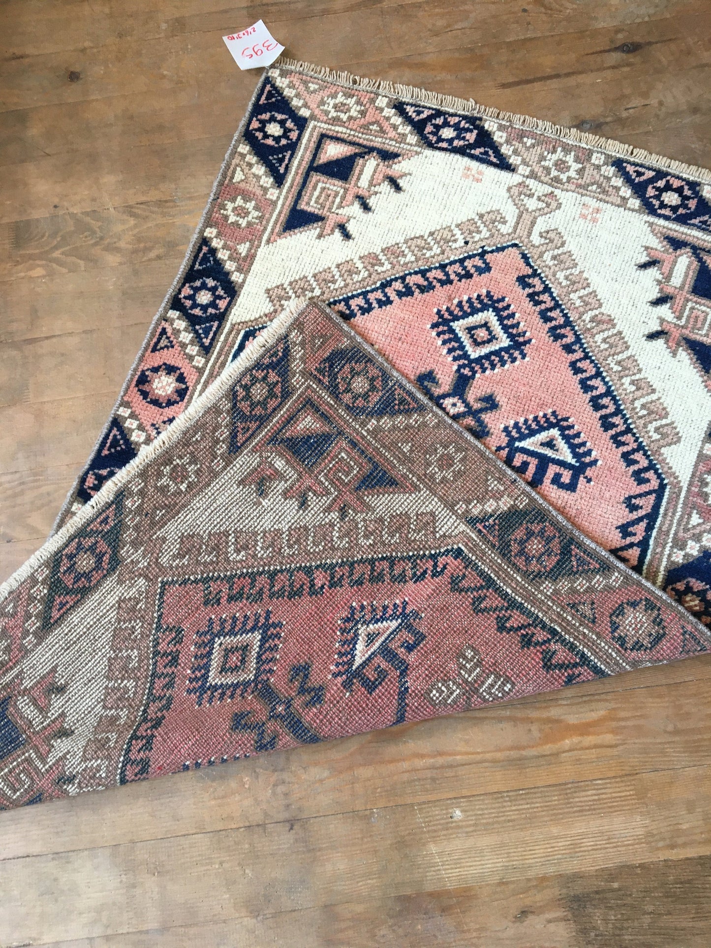 2x4 feet muted vintage middle rug, handmade etnique kitchen area rug, turkish  mini runner rug,oushak blue bedroom rug, kids wool small rugs
