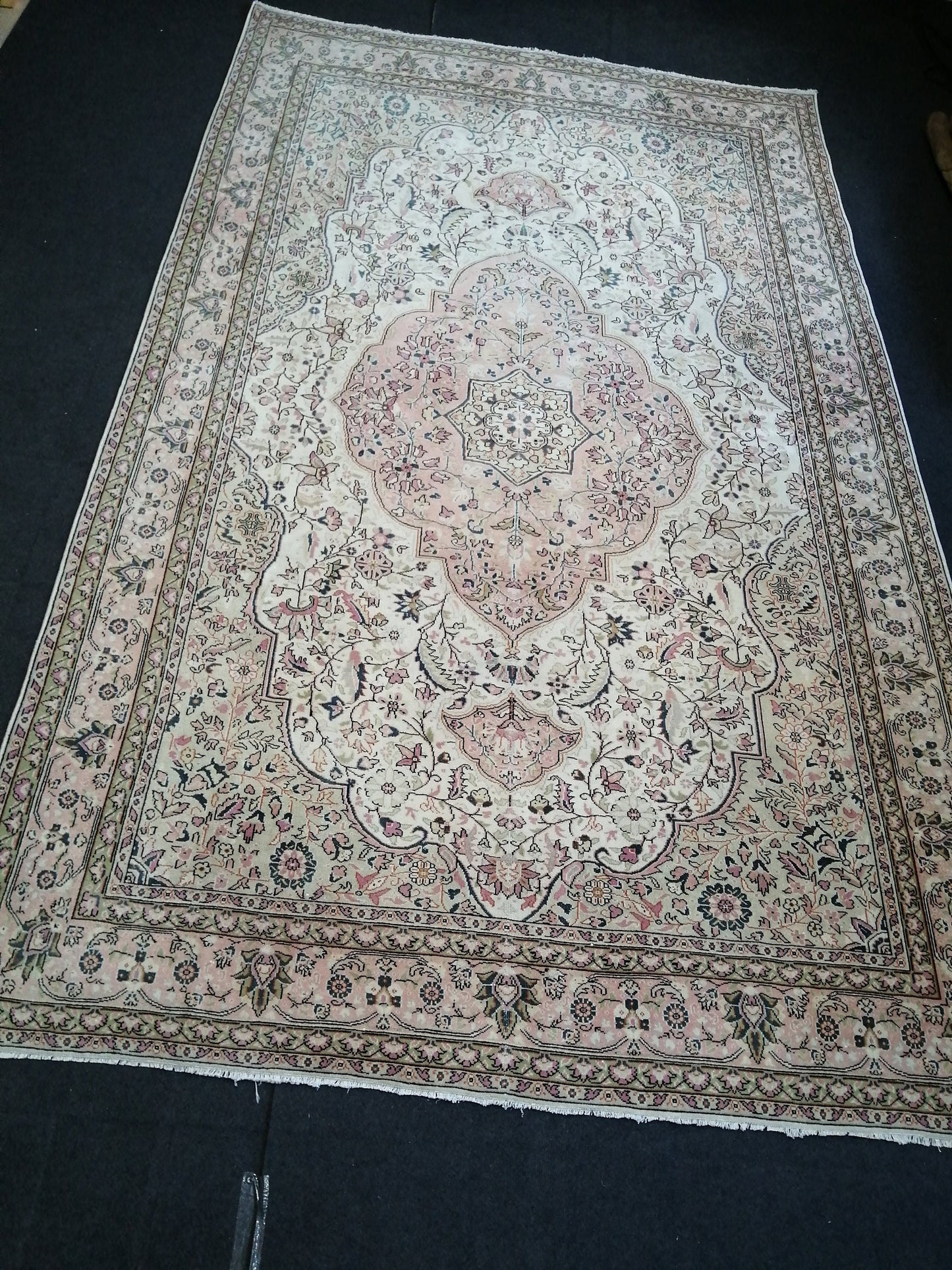 6.7 x 10.7 Large  OUSHAK RUG TURKISH Oushak Rug Vintage Oushak quality Rug Vintage Runner Rug Wool Oushak Rug Hand Made Rugs Vintage  Rug