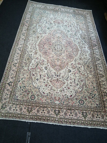 6.7 x 10.7 Large  OUSHAK RUG TURKISH Oushak Rug Vintage Oushak quality Rug Vintage Runner Rug Wool Oushak Rug Hand Made Rugs Vintage  Rug