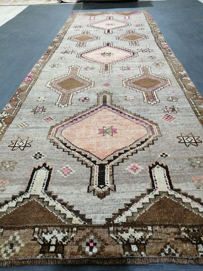 11.4 x 3.8 WOOL Oushak Runner Rug Turkish Runner Rug Vintage Runner Rug Hallway Runner Rug Kitchen Runner Rug Wool Runner Rug Wool Oushak