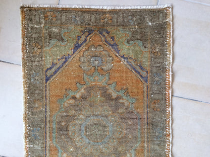 Mini Rug Small Area Rug Turkish Rug Oushak Rug Hand Made Rug Vintage Rug