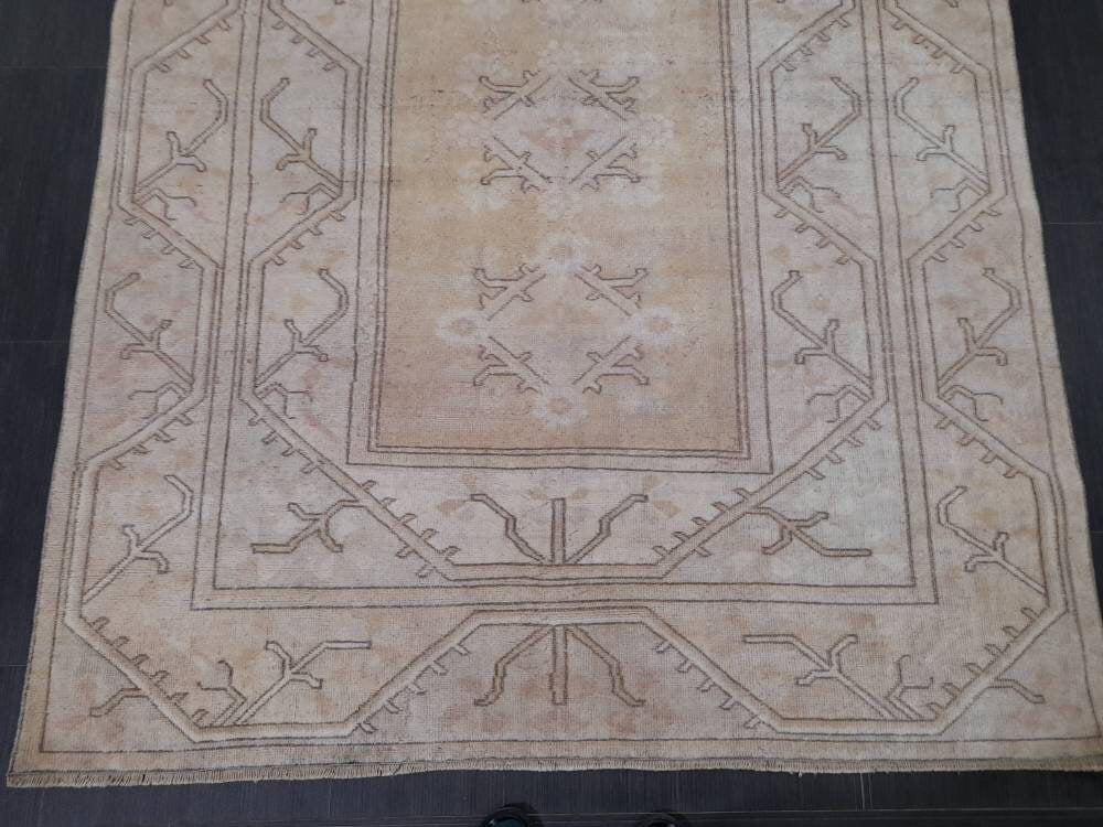 5 x 8.6 muted Turkish Oushak Rug Antique Rug Hand Knotted Rug