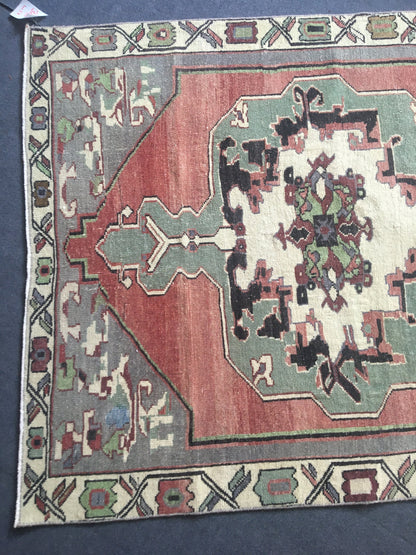 4x5 feet green laundry floor rug, vintage turkish red kitchen area rug, oushak bedroom bohem rug, anatolian bathroom large rug, wool carpets