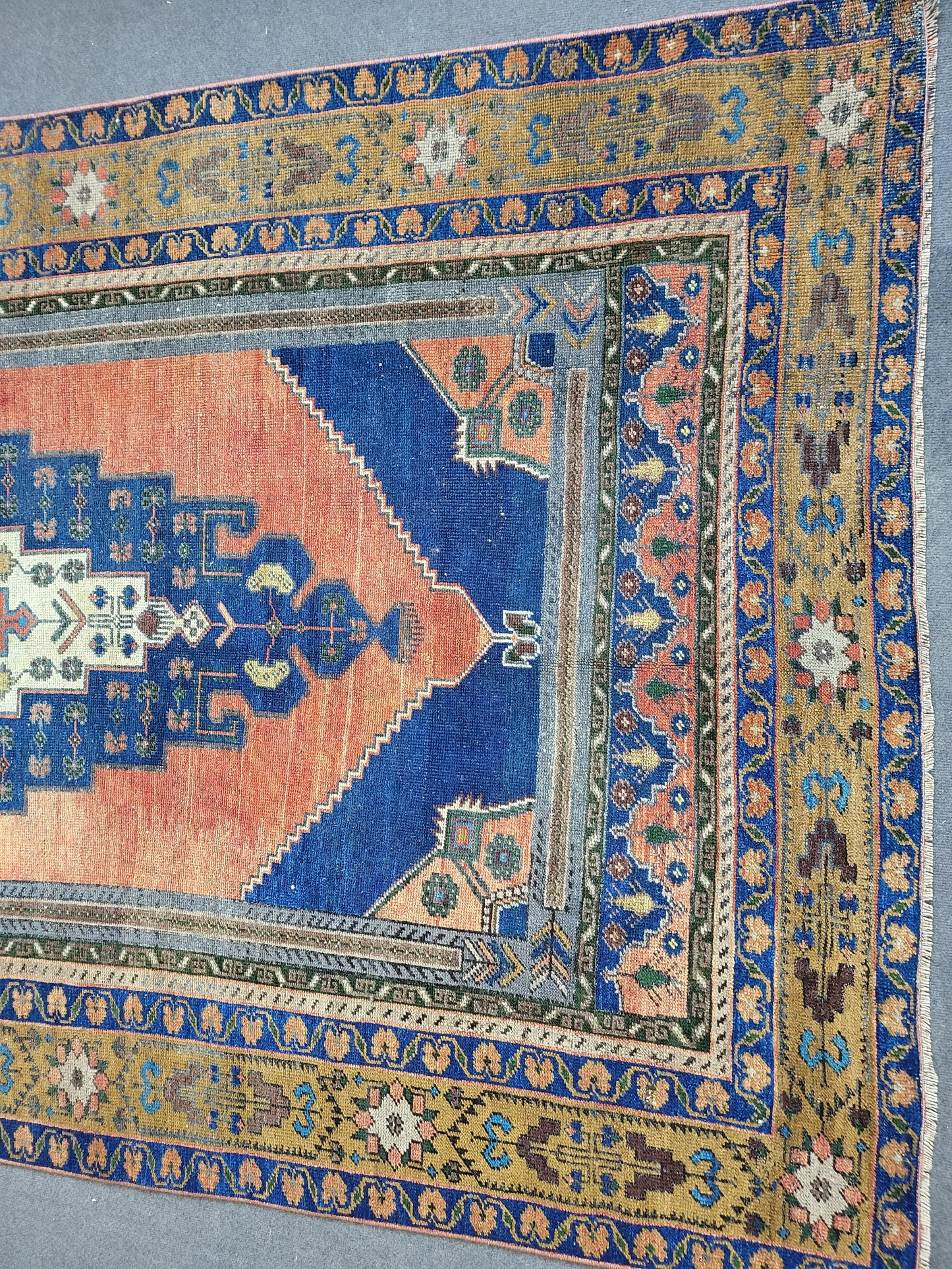 OUSHAK RUG, TURKISH 5.6 x 11 Rug, Vintage Oushak Rug, Vintage Persian Rug, Wool Hand Knotted Rug,  Handmade Rug, Vintage Turkish Rug