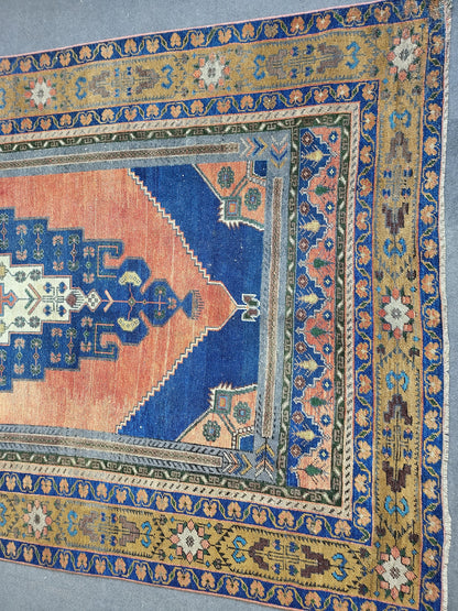 OUSHAK RUG, TURKISH 5.6 x 11 Rug, Vintage Oushak Rug, Vintage Persian Rug, Wool Hand Knotted Rug,  Handmade Rug, Vintage Turkish Rug