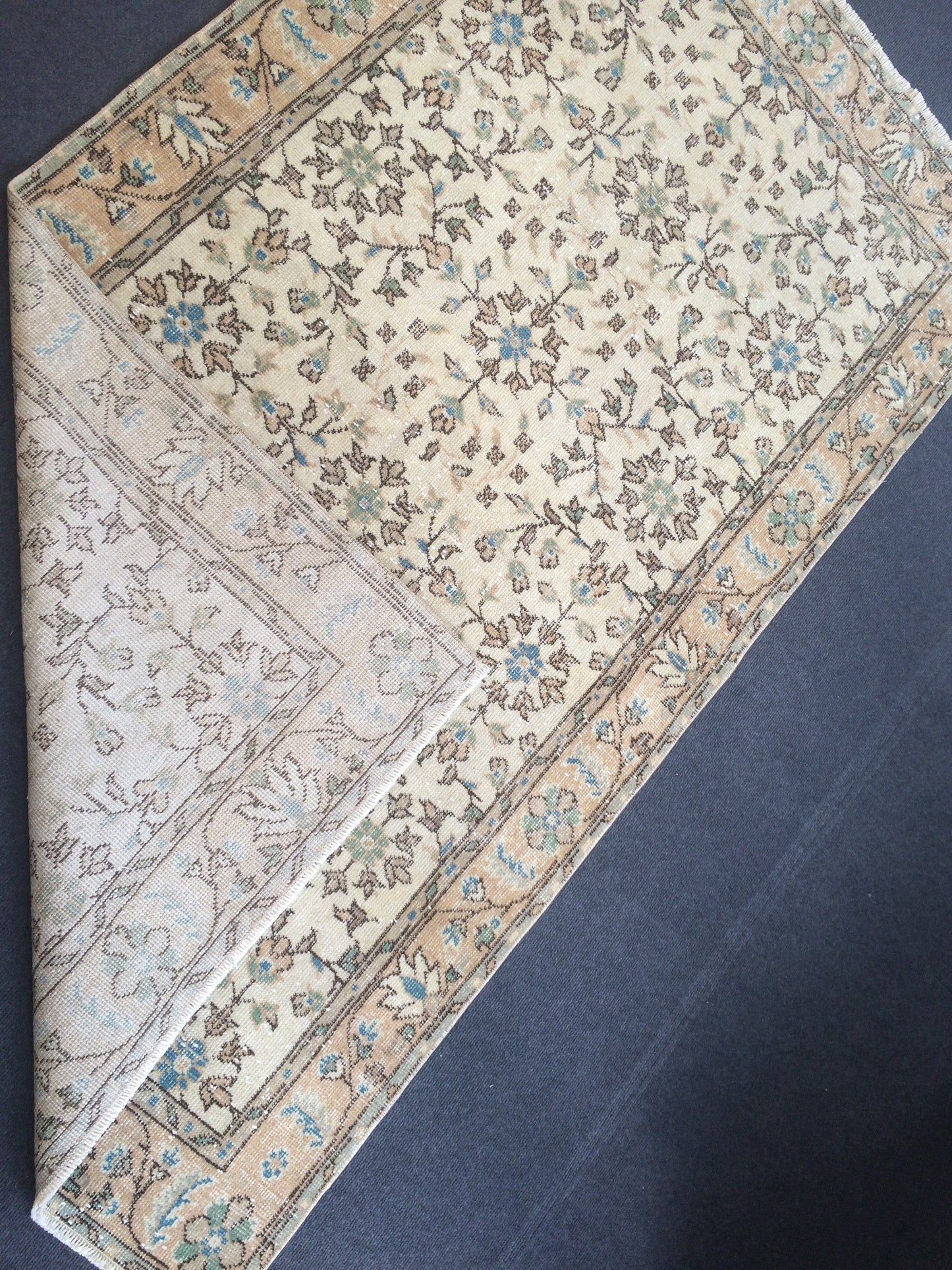 Floral Oushak Rug Bohemian Rug Turkish Rug Vintage Rug