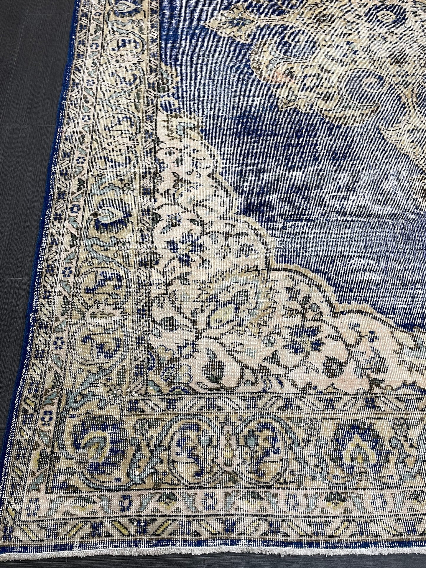 Large Distressed OUSHAK RUG 6.7 x 9.5 TURKISH Oriental Rug Vintage Persian Rug Vintage Rug Wool Oushak Rug Hand Made Rug Vintage Turkish Rug