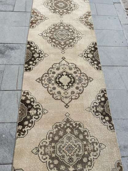 Handmade Extra Long Turkish Runner Very Long Oushak Runner Rug 2.8 x 22.7 ft Vintage Runner Rug Pink XL Muted Runner Rug Staircase Runner