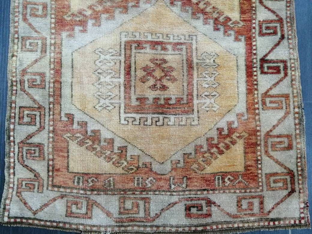 WOOL RUGS, 6 x 3.2 Vintage Rug Turkish Oushak  Rug, Hand Made Rug, Living Room Rug, Oushak Rug, Farmhouse  Rug, Oriental Rug,