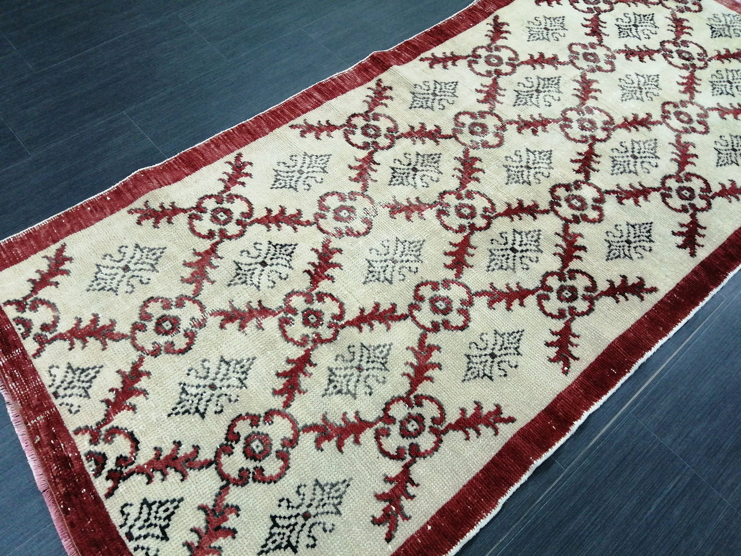 Oushak Runner Rug 6.7 x 3 Vintage Runner Rug Hallway Runner Rug Oriental Runner Kitchen Runner Rug Wool Runner Rug