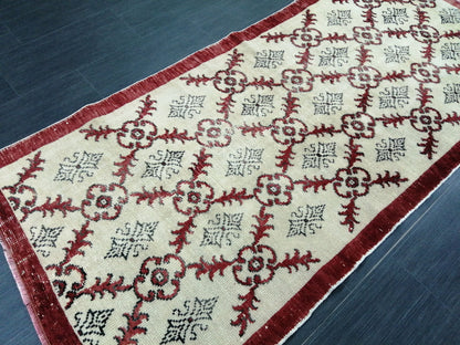 Oushak Runner Rug 6.7 x 3 Vintage Runner Rug Hallway Runner Rug Oriental Runner Kitchen Runner Rug Wool Runner Rug
