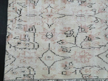 Muted Vintage RUG TURKISH Large Rug 5.5 x 8.3 Oushak Rug Vintage Oushak Rug Vintage Rug Muted Faded Rug Hand Made Rug Vintage Neutral Rug