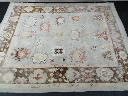 OUSHAK RUG Hand Made 11.3 x 9.2 Oushak Rug Vintage Oushak Rug Vintage Rug Wool Oushak Rug Hand Made Rug Vintage Turkish Rug