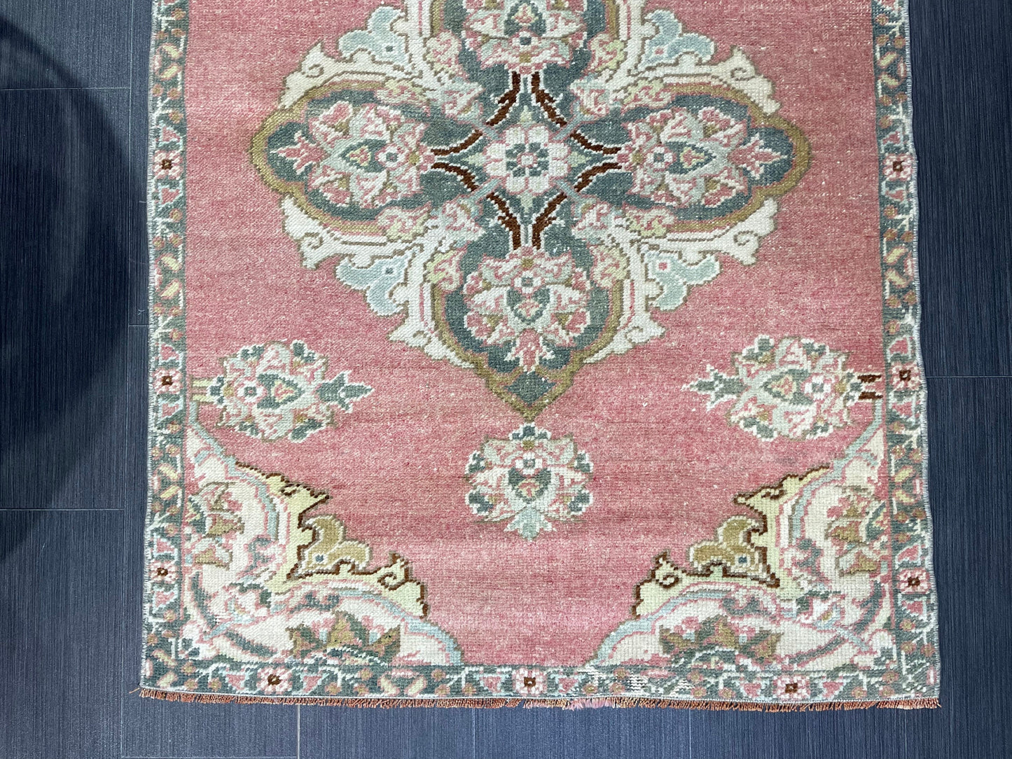 Vintage Turkish RUG, Oushak Rug, 3 x 4.9 Vintage Rug, Antique Rug, Handmade Rug, Hand Knotted Rug Bohemian Rug Wool Rug