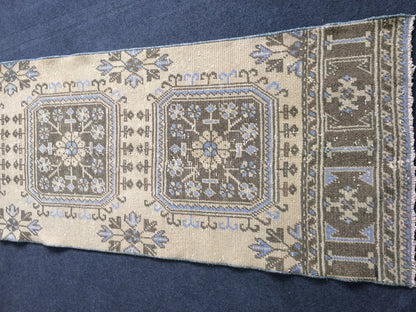 12 X 2.7 FT Oushak Runner Turkish Runner Rug Vintage Runner Rug Hallway Runner Rug Turkish Rug Runner Wool Runner Rug Wool Oushak Rug