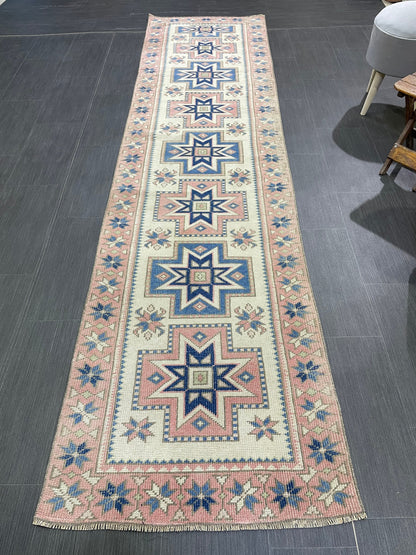 Vintage Persian Runner Rug 2.5 x 10.4 Antique Runner Rug Handmade Runner Staircase Runner Distressed Runner Wool Runner Rug Oriental Runner