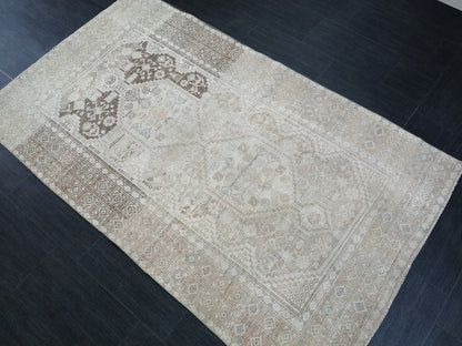 4x7 Muted Rugs, Hand Made Rug, Neutral Oushak Rug, Rustic Rug, Neutral Rug, Turkish Rug, Farmhouse Rug, Vintage Rug