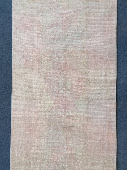 Turkish runner rug, vintage runner  11'7x2'7