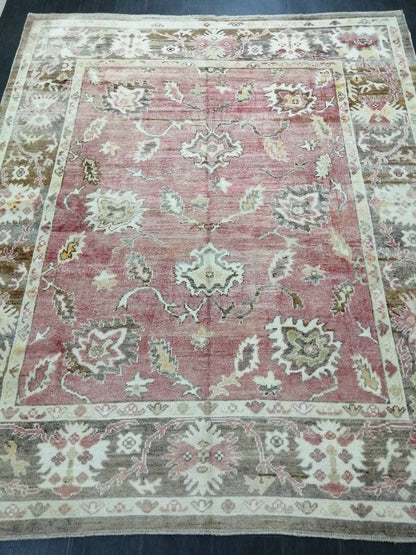 Vintage Rug OUSHAK RUG 10 x 8.3 TURKISH Oushak Rug Modern Oushak Rug Vintage Rug Wool Oushak Rug Hand Made Rugs Vintage Turkish Rug 8x10 rug