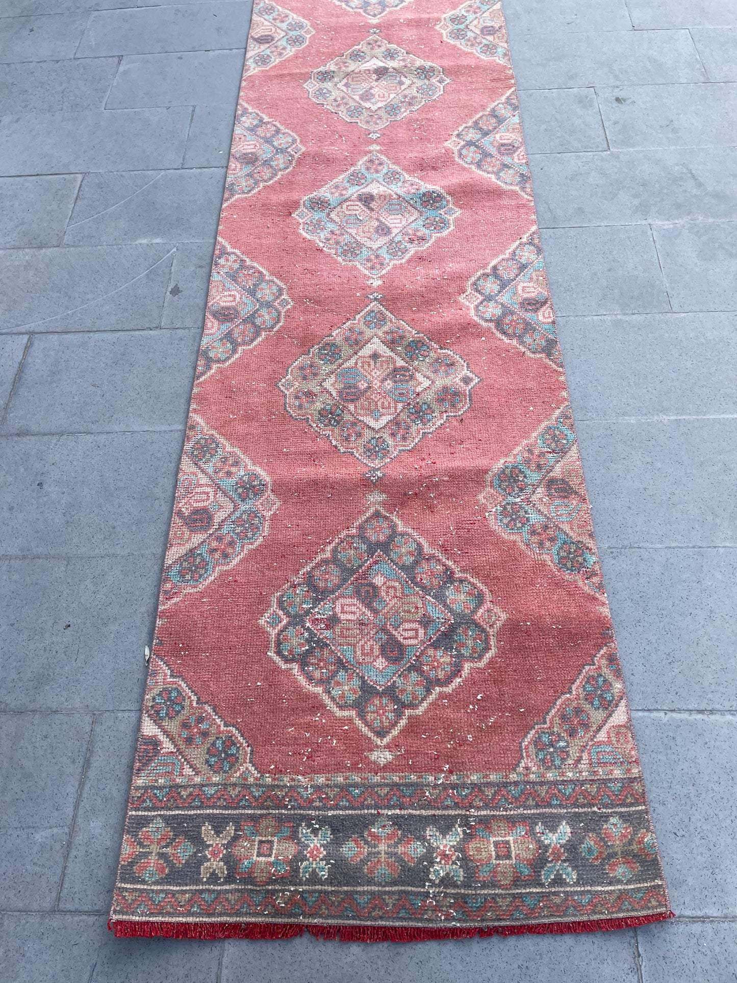 Extra Long Turkish Runner Very Long Oushak Runner Rug 2.7 x 20.8 Vintage Stair Runner Rug XL Oriental Runner Rug Staircase Runner rug