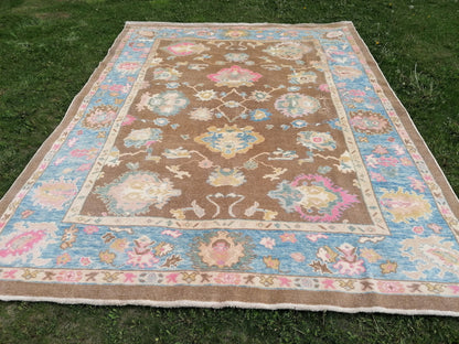 9.2 x 12.2 Large turkish oushak rug - new oushak rug, large living room rug hand knotted rug